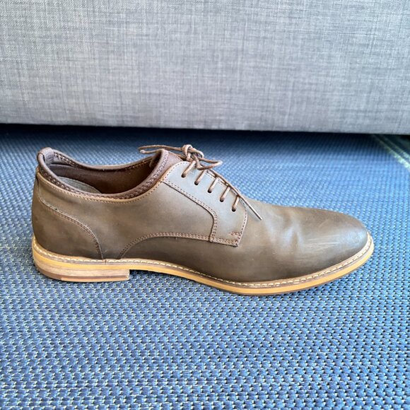 seven91 Brown Plain-Toe Derby Oxfords Casual Dress Shoes Men’s 11 - Pre-owned - Picture 11 of 14